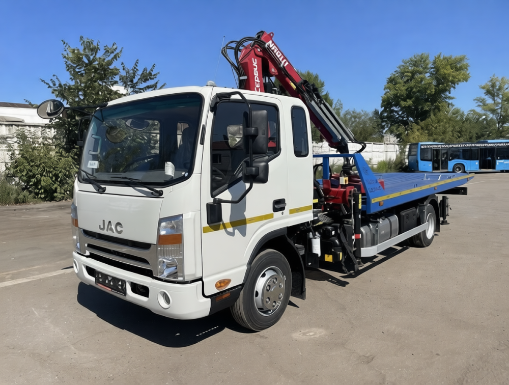 Купить JAC N90 ЭВАКУАТОР СО СДВИЖНОЙ ПЛАТФОРМОЙ КМУ NR 811T 2S (4т)