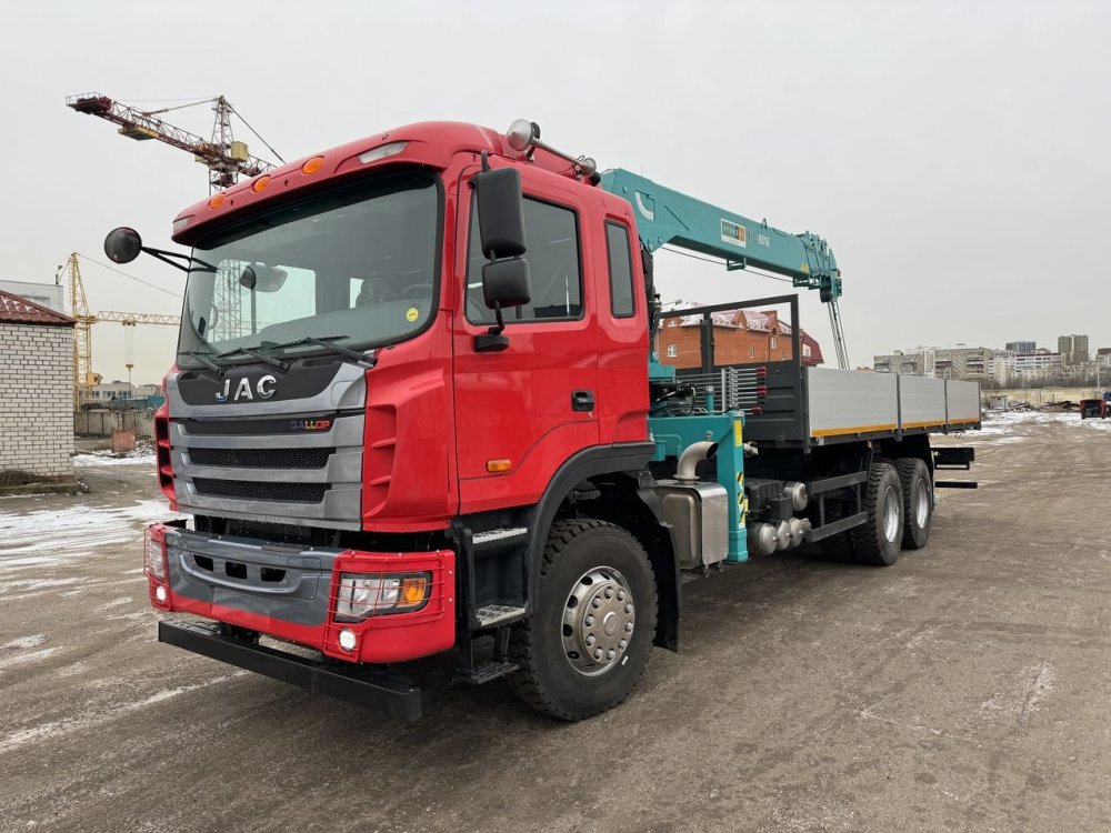 Купить JAC N350 6×4 (35т) КМУ HKTC-8016 (8т) БОРТ 7,5×2,54×0,6м
