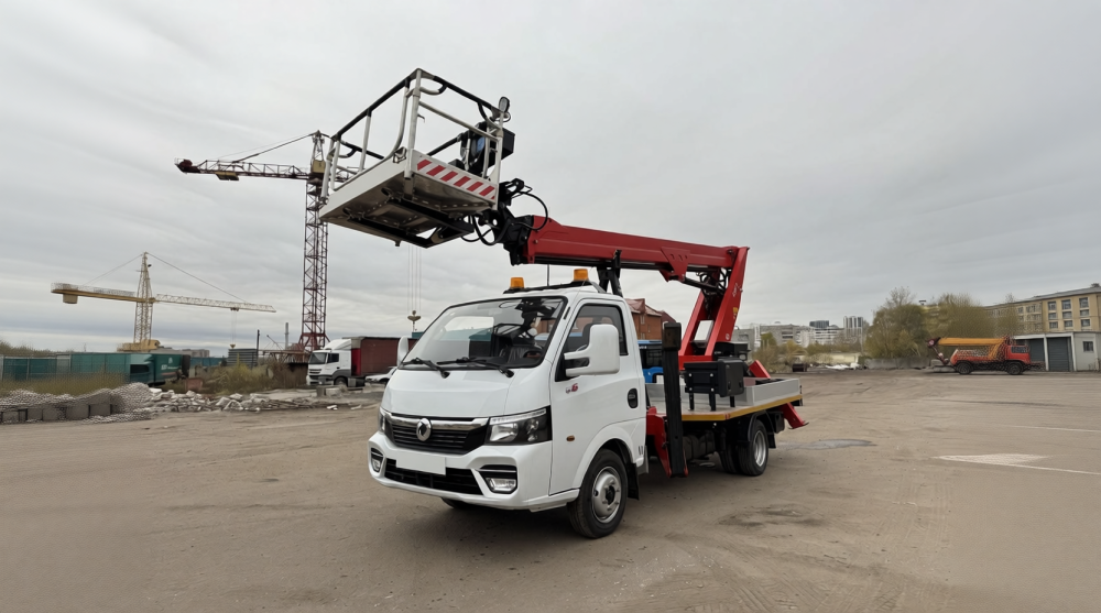 Купить DONGFENG JUNFENG Q35 (МРМ 3,5т) С АГП ВЕЛМАШ P180T (PALFINGER) 18м