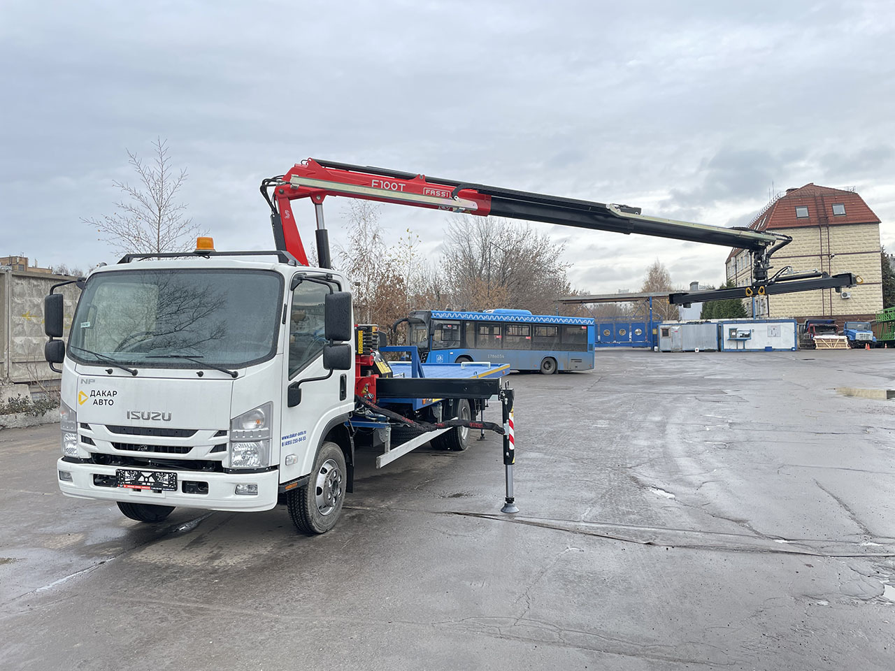 ЭВАКУАТОР ISUZU NPR75LL(8.0т) С КМУ FASSI F100AT.12(4.43т)