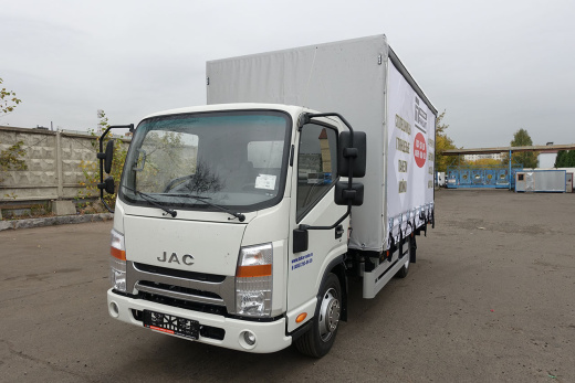 JAC N56 БОРТ-ТЕНТ (ШТОРЫ) И СДВИЖНАЯ КРЫША (3,5т)