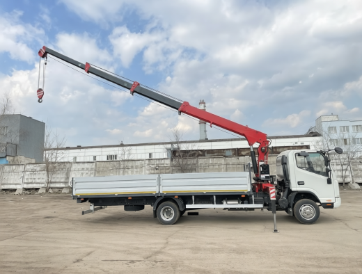 JAC N90-L (9т) КМУ SKYWAY SK508 (3,2т) БОРТ СТАЛЬ 6,2×2,55×0,6 м