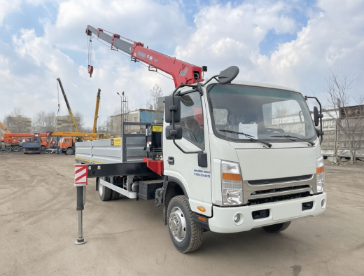 JAC N90-L (9т) КМУ SKYWAY SK508 (3,2т) БОРТ СТАЛЬ 6,2×2,55×0,6 м