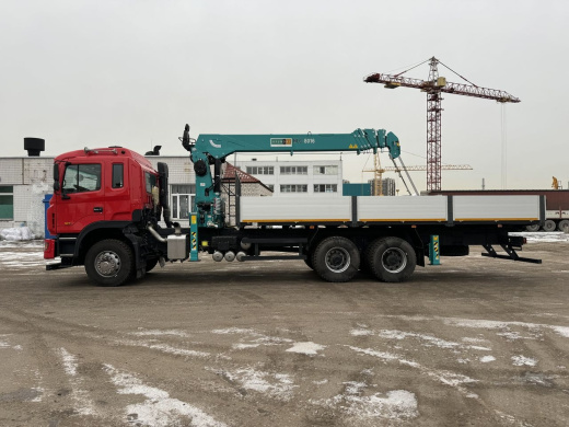 JAC N350 6×4 (35т) КМУ HKTC-8016 (8т) БОРТ 7,5×2,54×0,6м
