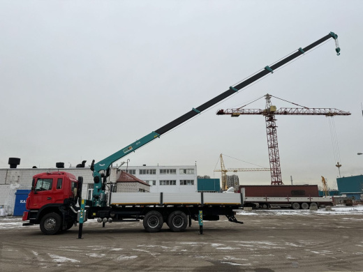 JAC N350 6×4 (35т) КМУ HKTC-8016 (8т) БОРТ 7,5×2,54×0,6м