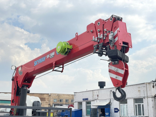 JAC N90-L (9т) КМУ SKYWAY SK508 (3,2т) БОРТ СТАЛЬ 6,2×2,55×0,6 м