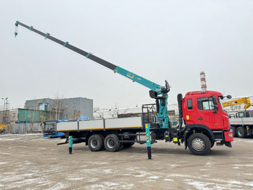 JAC N350 6×4 (35т) КМУ HKTC-8016 (8т) БОРТ 7,5×2,54×0,6м