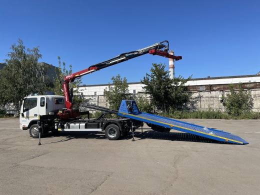JAC N90 ЭВАКУАТОР СО СДВИЖНОЙ ПЛАТФОРМОЙ КМУ NR 811T 2S (4т)