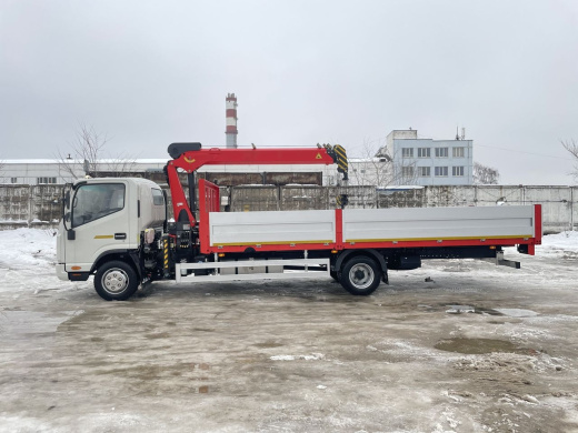 JAC N90 (9т) КМУ PALFINGER SPS HT-8500 (3,2т) БОРТ 6,2×2,55×0,4 м