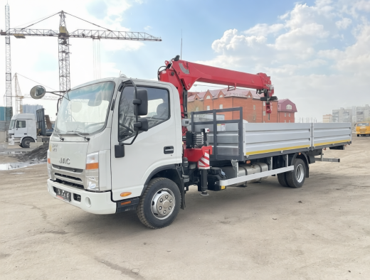 JAC N90-L (9т) КМУ SKYWAY SK508 (3,2т) БОРТ СТАЛЬ 6,2×2,55×0,6 м