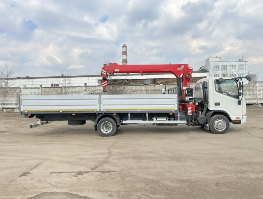 JAC N90-L (9т) КМУ SKYWAY SK508 (3,2т) БОРТ СТАЛЬ 6,2×2,55×0,6 м