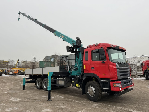 JAC N350 6×4 (35т) КМУ HKTC-8016 (8т) БОРТ 7,5×2,54×0,6м